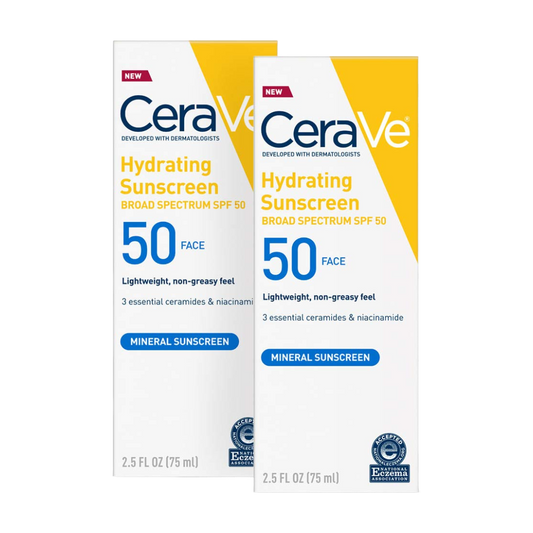 CeraVe Hydrating Mineral Sunscreen SPF 50 Face Lotion
